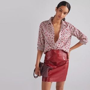 Porridge | Faux Leather Mini Skirt | NWT